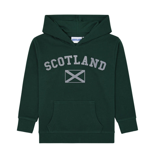 Kids Scotland Harvard Reflective Hoodie - Heritage Of Scotland - BOTTLE GREEN