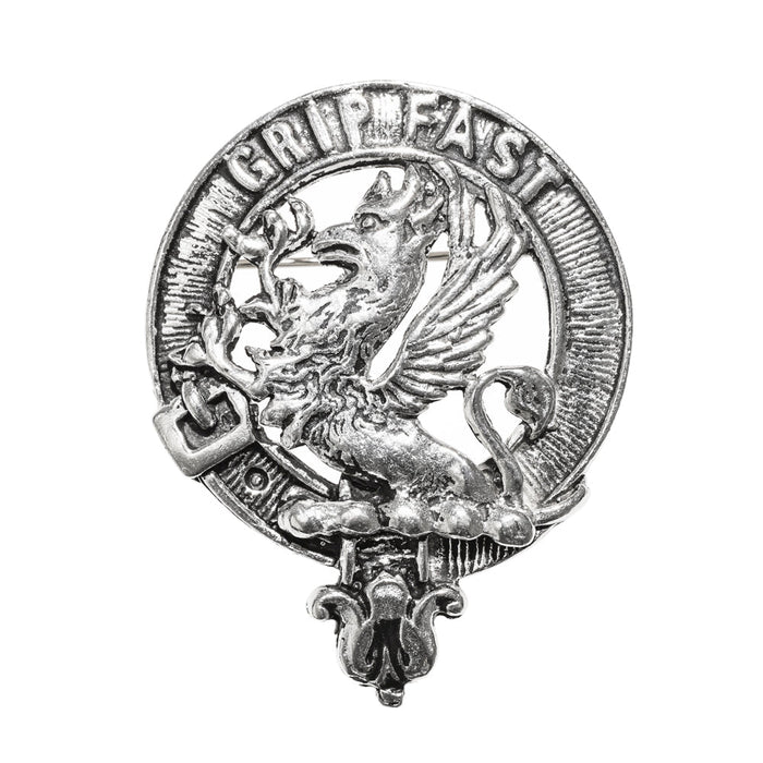 Leslie Clan Badge, Kilt Pin, Lapel Pin, Cufflinks, Keyring/Key Fob & Gift Set — Fine Pewter by Art Pewter — Made in Scotland (Shiny Finish) - Heritage Of Scotland - Badge