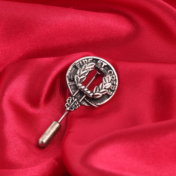 MacArthur Clan Badge, Kilt Pin, Lapel Pin, Cufflinks, Keyring/Key Fob & Gift Set — Fine Pewter by Art Pewter — Made in Scotland (Shiny Finish) - Heritage Of Scotland - Lapel Pin
