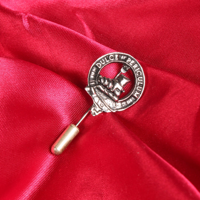 MacAulay Clan Badge, Kilt Pin, Lapel Pin, Cufflinks, Keyring/Key Fob & Gift Set — Fine Pewter by Art Pewter — Made in Scotland (Shiny Finish) - Heritage Of Scotland - Lapel Pin