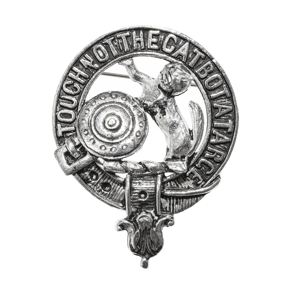 MacBean Clan Badge, Kilt Pin, Lapel Pin, Cufflinks, Keyring/Key Fob & Gift Set — Fine Pewter by Art Pewter — Made in Scotland (Shiny Finish) - Heritage Of Scotland - Badge