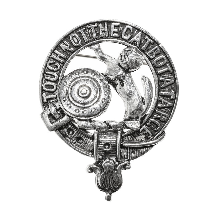 MacBean Clan Badge, Kilt Pin, Lapel Pin, Cufflinks, Keyring/Key Fob & Gift Set — Fine Pewter by Art Pewter — Made in Scotland (Shiny Finish) - Heritage Of Scotland - Badge