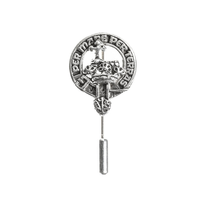 MacDonald of the Isles Clan Badge, Kilt Pin, Lapel Pin, Cufflinks, Keyring/Key Fob & Gift Set — Fine Pewter by Art Pewter — Made in Scotland (Shiny Finish) - Heritage Of Scotland - Lapel Pin
