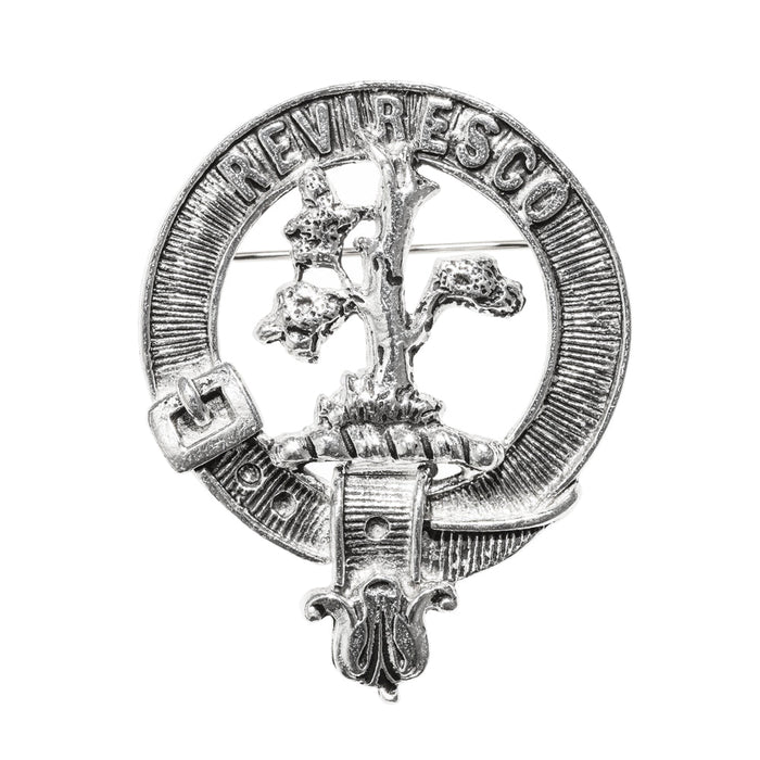 MacEwen Clan Badge, Kilt Pin, Lapel Pin, Cufflinks, Keyring/Key Fob & Gift Set — Fine Pewter by Art Pewter — Made in Scotland (Shiny Finish) - Heritage Of Scotland - Badge