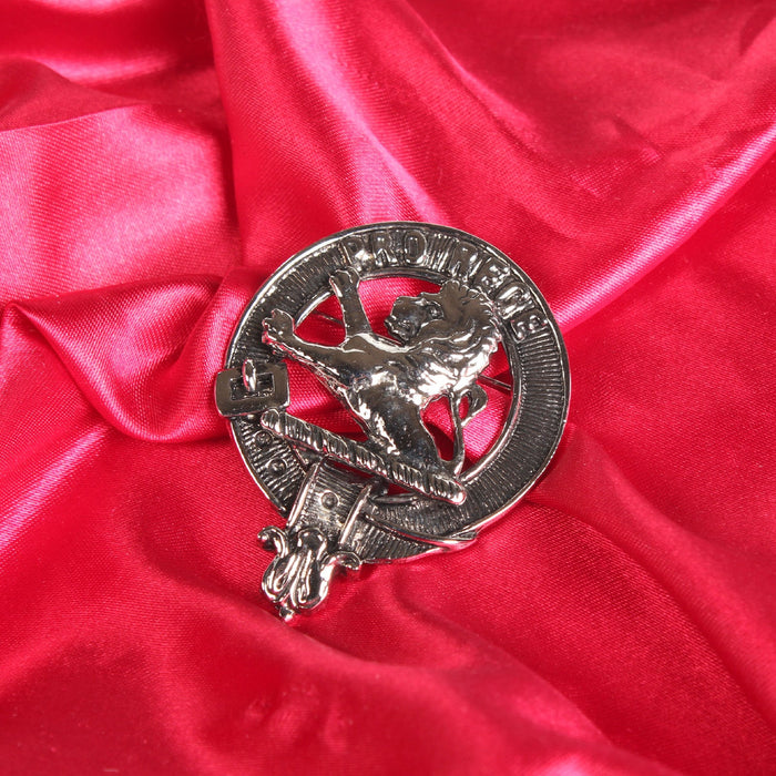 MacFie Clan Badge, Kilt Pin, Lapel Pin, Cufflinks, Keyring/Key Fob & Gift Set — Fine Pewter by Art Pewter — Made in Scotland (Shiny Finish) - Heritage Of Scotland - Badge