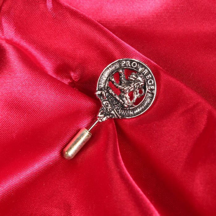 MacFie Clan Badge, Kilt Pin, Lapel Pin, Cufflinks, Keyring/Key Fob & Gift Set — Fine Pewter by Art Pewter — Made in Scotland (Shiny Finish) - Heritage Of Scotland - Lapel Pin