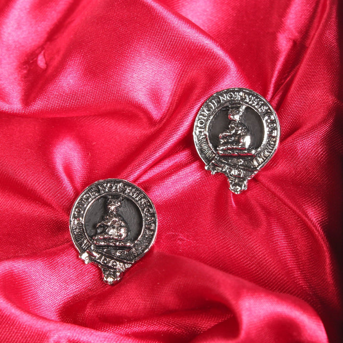 MacGillivray Clan Badge, Kilt Pin, Lapel Pin, Cufflinks, Keyring/Key Fob & Gift Set — Fine Pewter by Art Pewter — Made in Scotland (Shiny Finish) - Heritage Of Scotland - Cufflinks