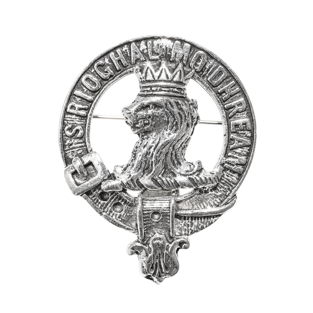 MacGregor Clan Badge, Kilt Pin, Lapel Pin, Cufflinks, Keyring/Key Fob & Gift Set — Fine Pewter by Art Pewter — Made in Scotland (Shiny Finish) - Heritage Of Scotland - Badge