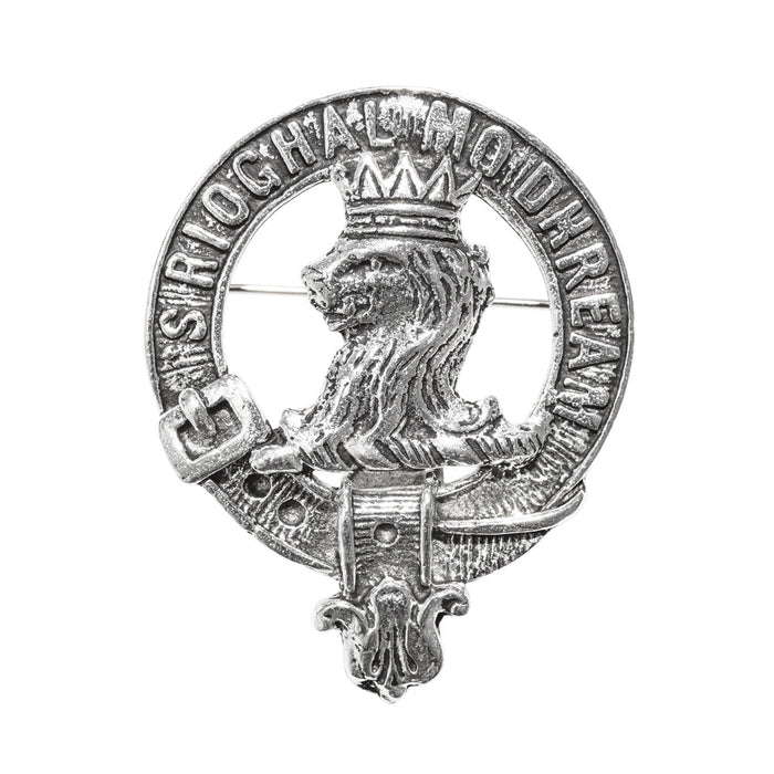 MacGregor Clan Badge, Kilt Pin, Lapel Pin, Cufflinks, Keyring/Key Fob & Gift Set — Fine Pewter by Art Pewter — Made in Scotland (Shiny Finish) - Heritage Of Scotland - Badge