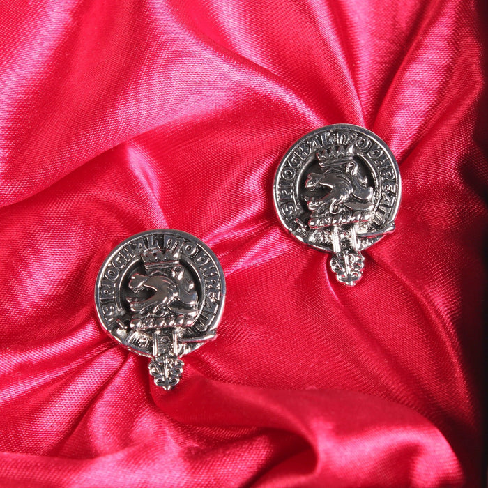 MacGregor Clan Badge, Kilt Pin, Lapel Pin, Cufflinks, Keyring/Key Fob & Gift Set — Fine Pewter by Art Pewter — Made in Scotland (Shiny Finish) - Heritage Of Scotland - Cufflinks