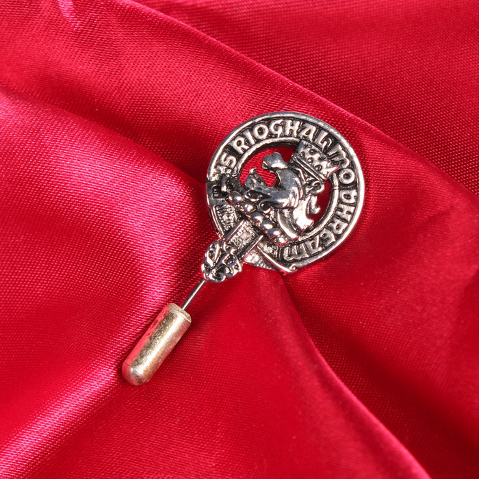MacGregor Clan Badge, Kilt Pin, Lapel Pin, Cufflinks, Keyring/Key Fob & Gift Set — Fine Pewter by Art Pewter — Made in Scotland (Shiny Finish) - Heritage Of Scotland - Lapel Pin