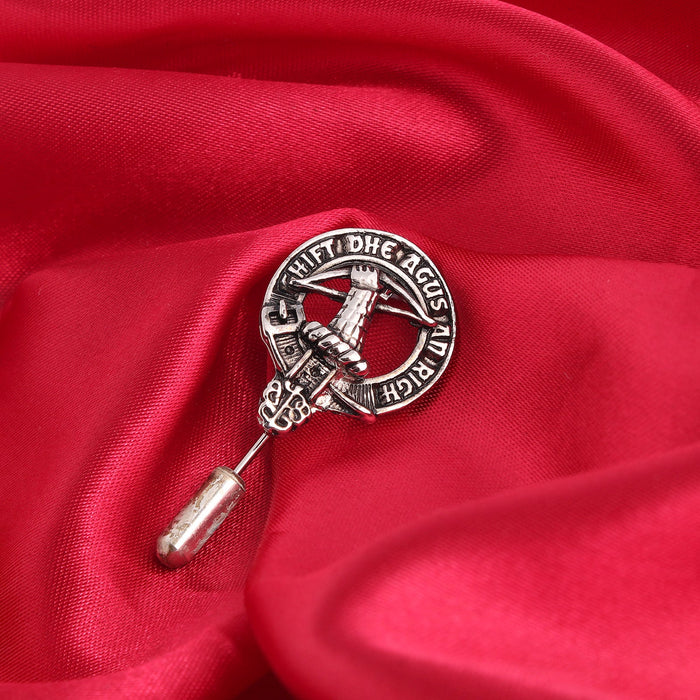 MacInnes Clan Badge, Kilt Pin, Lapel Pin, Cufflinks, Keyring/Key Fob & Gift Set — Fine Pewter by Art Pewter — Made in Scotland (Shiny Finish) - Heritage Of Scotland - Cufflinks