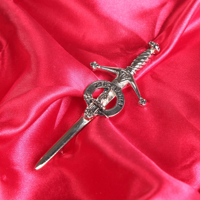 MacIntyre Clan Badge, Kilt Pin, Lapel Pin, Cufflinks, Keyring/Key Fob & Gift Set — Fine Pewter by Art Pewter — Made in Scotland (Shiny Finish) - Heritage Of Scotland - Kilt Pin