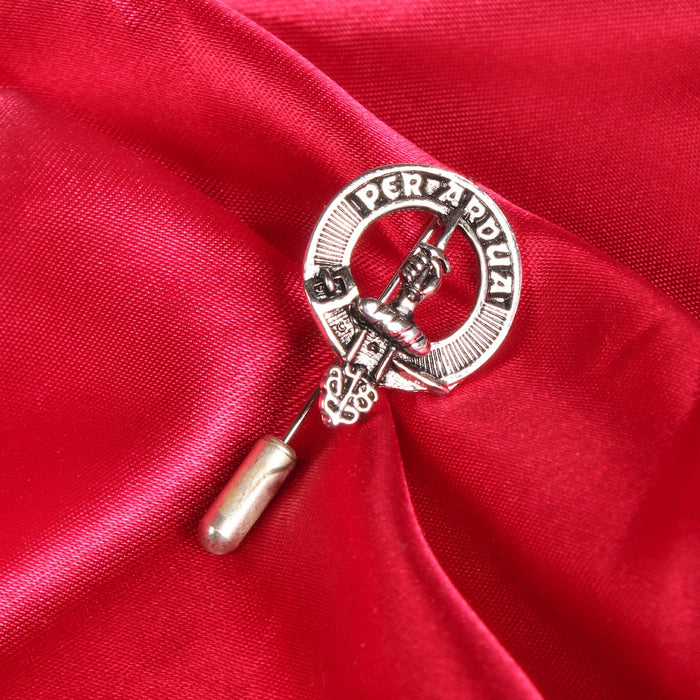 MacIntyre Clan Badge, Kilt Pin, Lapel Pin, Cufflinks, Keyring/Key Fob & Gift Set — Fine Pewter by Art Pewter — Made in Scotland (Shiny Finish) - Heritage Of Scotland - Lapel Pin