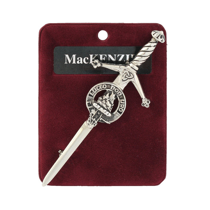 MacKenzie Clan Badge, Kilt Pin, Lapel Pin, Cufflinks, Keyring/Key Fob & Gift Set — Fine Pewter by Art Pewter — Made in Scotland (Shiny Finish) - Heritage Of Scotland - Kilt Pin
