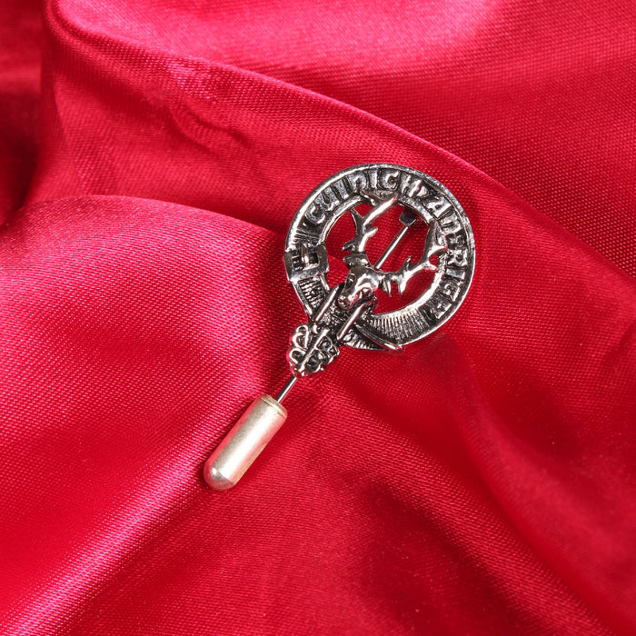 MacKenzie of Seaforth Clan Badge, Kilt Pin, Lapel Pin, Cufflinks, Keyring/Key Fob & Gift Set — Fine Pewter by Art Pewter — Made in Scotland (Shiny Finish) - Heritage Of Scotland - Lapel Pin