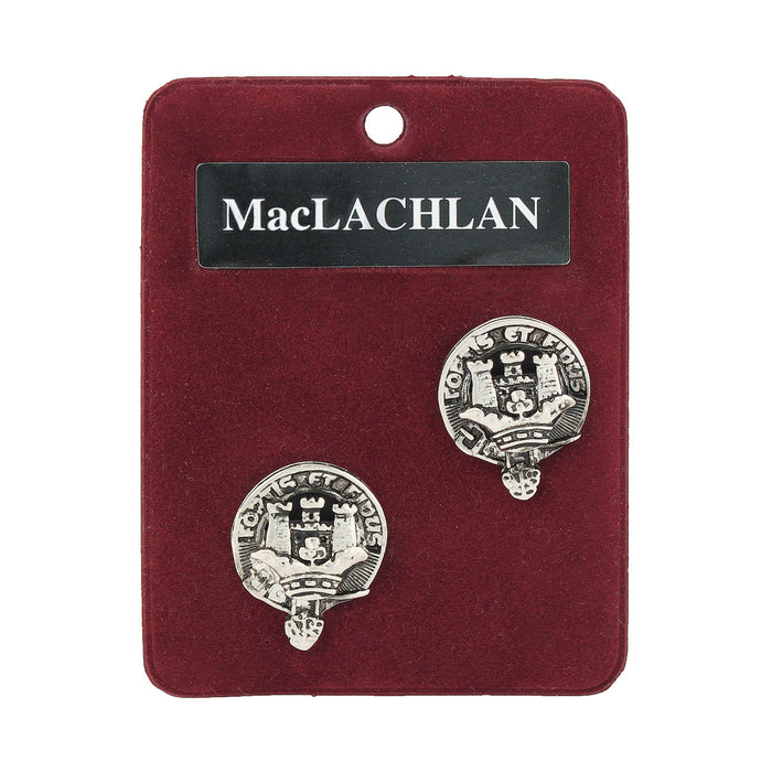 MacLachlan Clan Badge, Kilt Pin, Lapel Pin, Cufflinks, Keyring/Key Fob & Gift Set — Fine Pewter by Art Pewter — Made in Scotland (Shiny Finish) - Heritage Of Scotland - Cufflinks