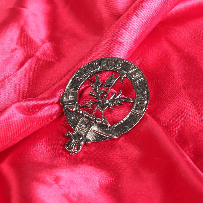 MacLaine Clan Badge, Kilt Pin, Lapel Pin, Cufflinks, Keyring/Key Fob & Gift Set — Fine Pewter by Art Pewter — Made in Scotland (Shiny Finish) - Heritage Of Scotland - Kilt Pin