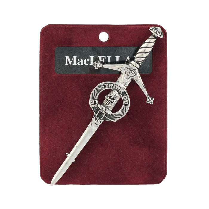 MacLellan Clan Badge, Kilt Pin, Lapel Pin, Cufflinks, Keyring/Key Fob & Gift Set — Fine Pewter by Art Pewter — Made in Scotland (Shiny Finish) - Heritage Of Scotland - Kilt Pin