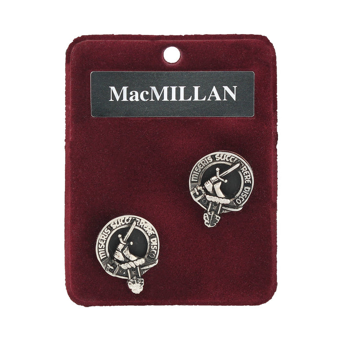 MacMillan Clan Badge, Kilt Pin, Lapel Pin, Cufflinks, Keyring/Key Fob & Gift Set — Fine Pewter by Art Pewter — Made in Scotland (Shiny Finish) - Heritage Of Scotland - Cufflinks