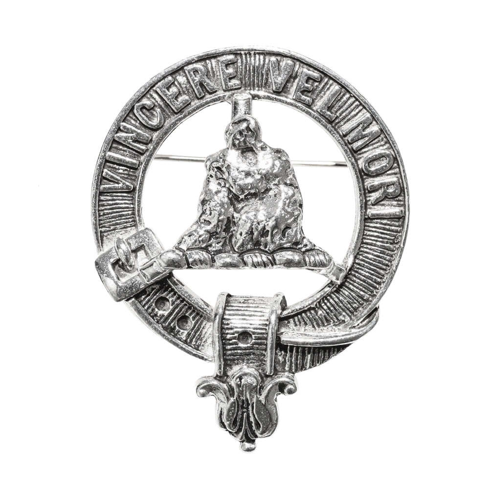 MacNeil Clan Badge, Kilt Pin, Lapel Pin, Cufflinks, Keyring/Key Fob & Gift Set — Fine Pewter by Art Pewter — Made in Scotland (Shiny Finish) - Heritage Of Scotland - Badge