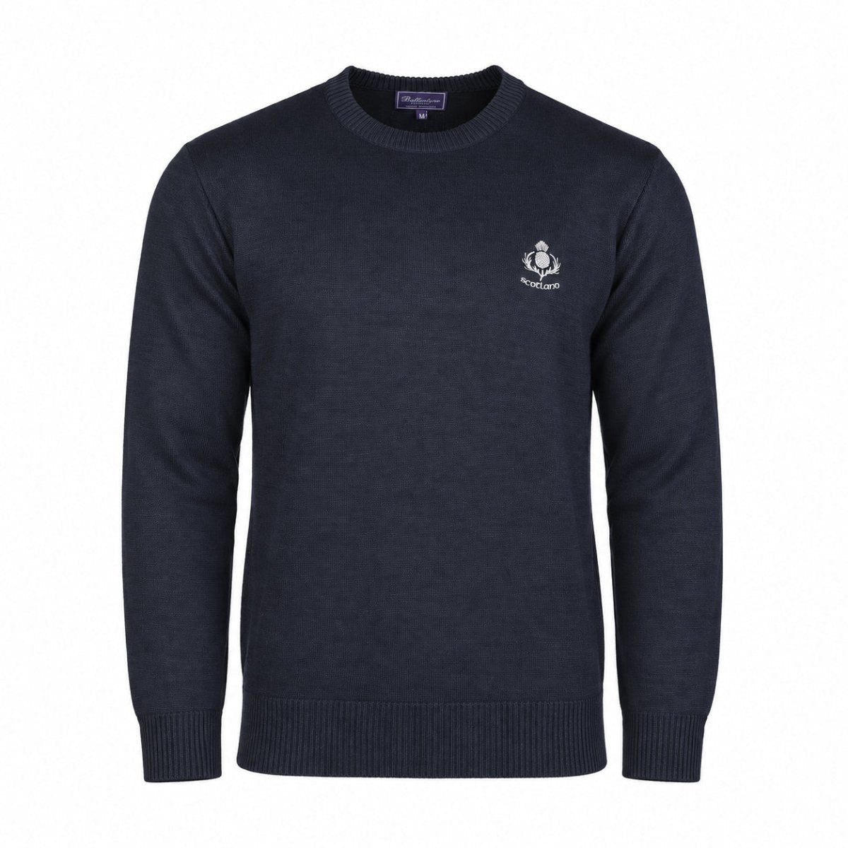 Men's Ballantrae Thistle Jumper - Navy - Heritage Of Scotland - S
