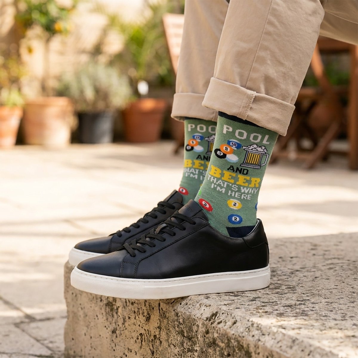 Men’s Luxury Bamboo Socks – Soft, Breathable & Stylish Everyday Comfort - POOL AND BEER GREEN - Heritage Of Scotland -