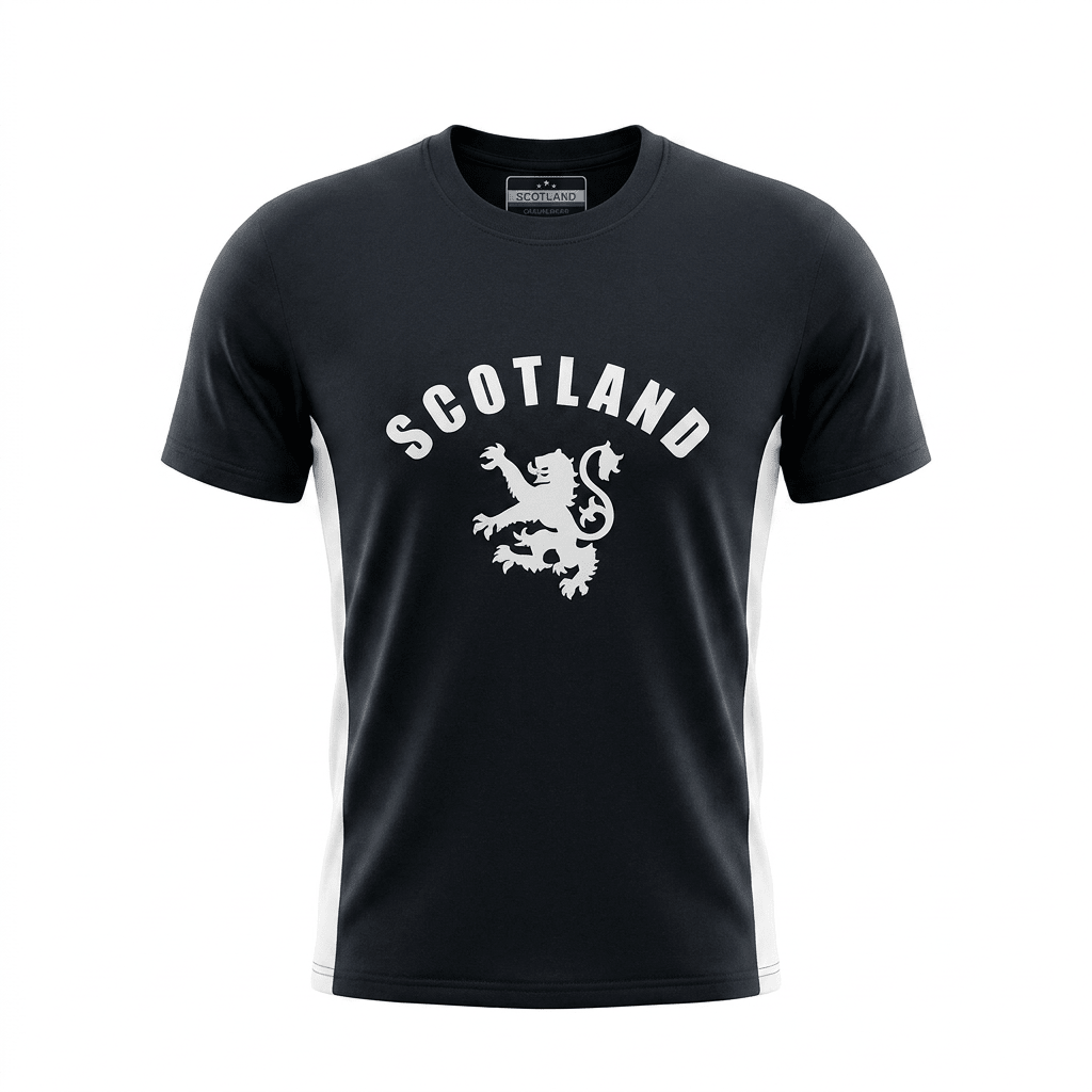 Men’s Navy Scotland Lion Rampant 100% Cotton T-Shirt - Heritage Of Scotland - NAVY / S