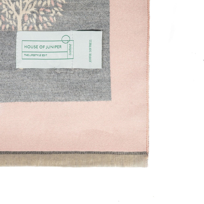 Mini Tree Super Soft Stole - Heritage Of Scotland - GREY/PINK
