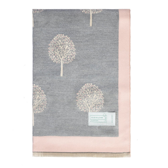 Mini Tree Super Soft Stole - Heritage Of Scotland - GREY/PINK