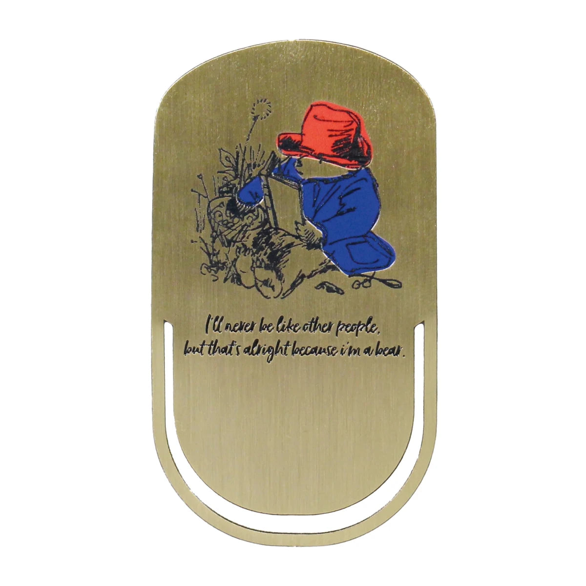 Paddington Bear Reading Quote Metal Bookmark - Heritage Of Scotland -