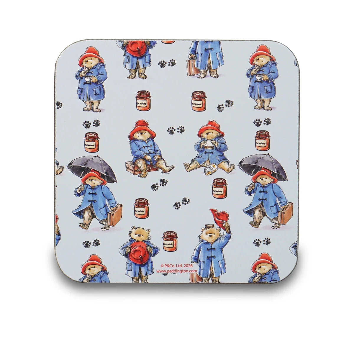 Paddington Bear Repeat Poses Cork-Backed Coaster - Heritage Of Scotland -
