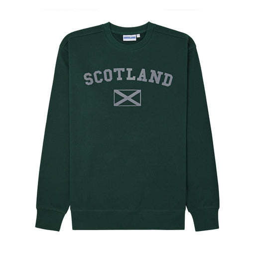 Scotland Harvard Reflective Sweatshirt - Heritage Of Scotland - BOTTLE GREEN