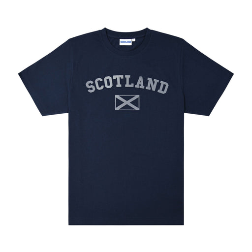 Scotland Harvard Reflective T-Shirt - Heritage Of Scotland - NAVY
