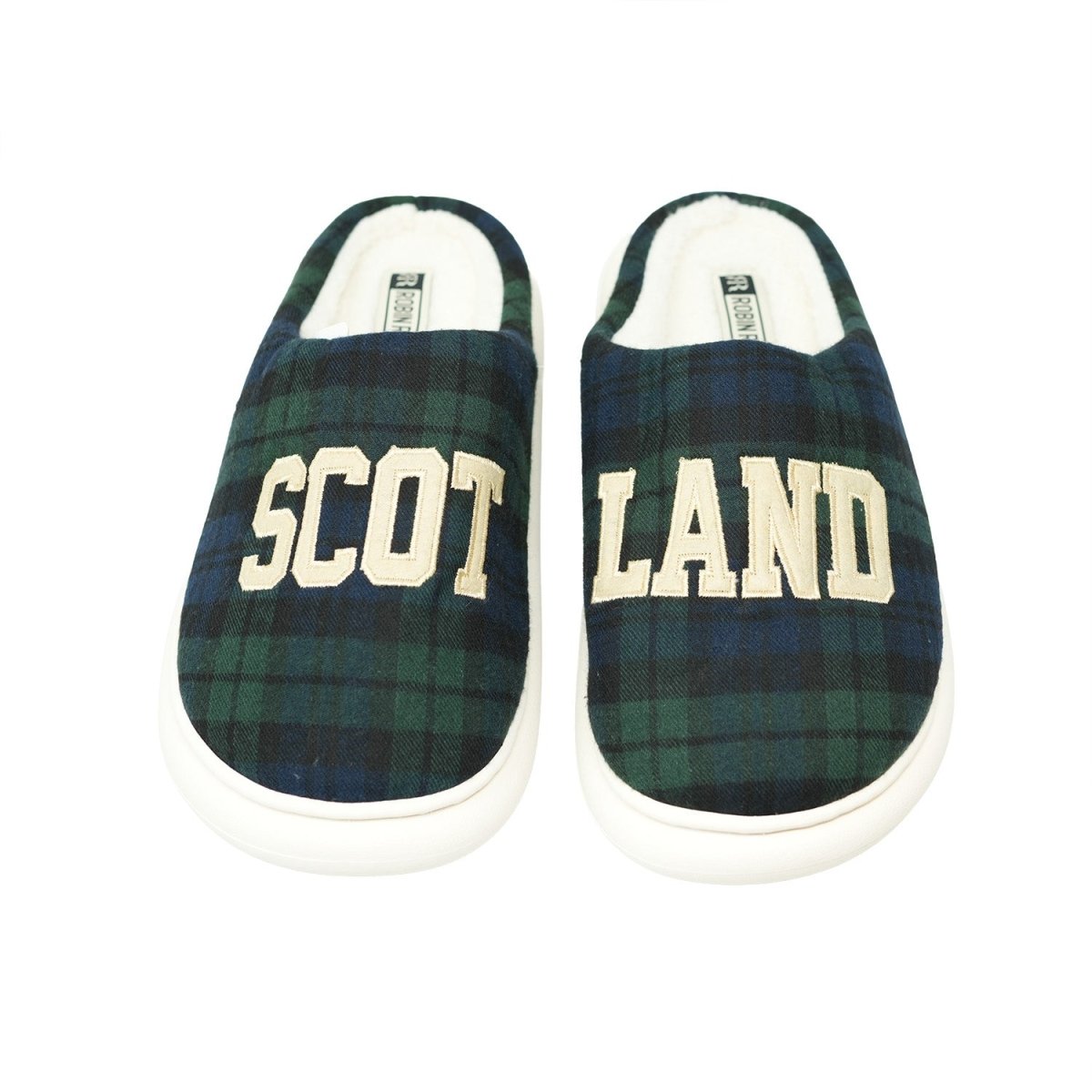 Scotland Tartan Cosy Slippers with Fleece Lining - Black Watch - Heritage Of Scotland - BLACK WATCH / M