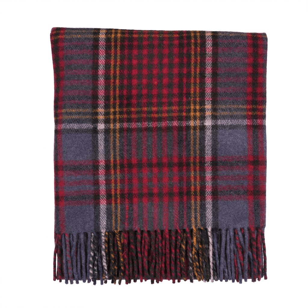 Scottish Highland Tartan Wool Blend Blanket Throw - ANDERSON - Heritage Of Scotland -