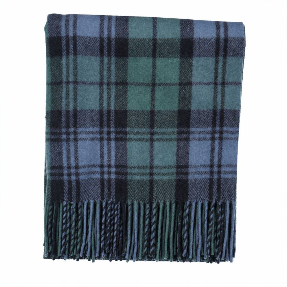 Scottish Highland Tartan Wool Blend Blanket Throw - CAMPBELL CLAN - Heritage Of Scotland -