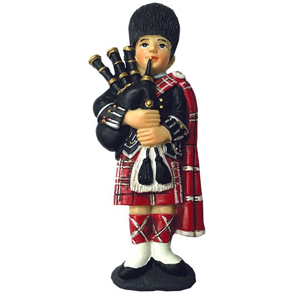 Scottish Polyresin Figurines – Westie, Piper, Piper Teddy, Highland Coo & Nessie - Heritage Of Scotland - Piper
