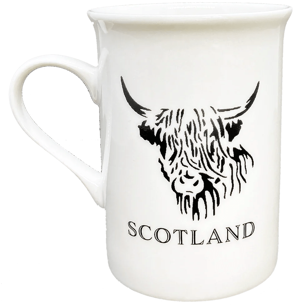 Scottish Porcelain Mugs – Highland Cow, Nessie, Tartan, Stag & More - Heritage Of Scotland - Highland Coo