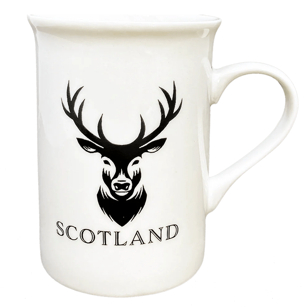 Scottish Porcelain Mugs – Highland Cow, Nessie, Tartan, Stag & More - Heritage Of Scotland - Highland Stag