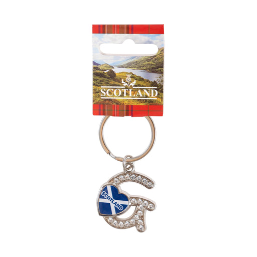 Sct Diamond Alpahbet Keyring - G - Heritage Of Scotland - NA