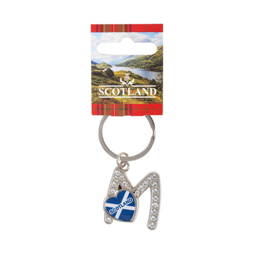 Sct Diamond Alpahbet Keyring - M - Heritage Of Scotland - NA