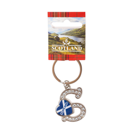 Sct Diamond Alpahbet Keyring - S - Heritage Of Scotland - NA