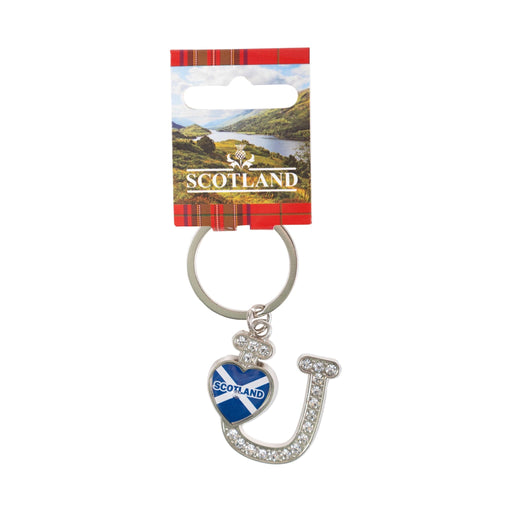 Sct Diamond Alpahbet Keyring - U - Heritage Of Scotland - NA