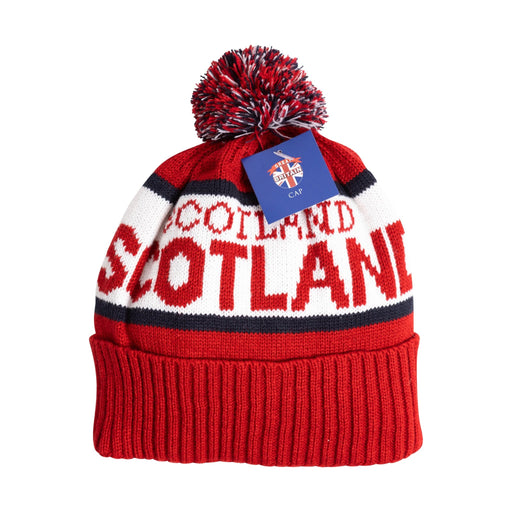 Ski Hat - 3 Tone Scotland Burgundy/Navy - Heritage Of Scotland - NA