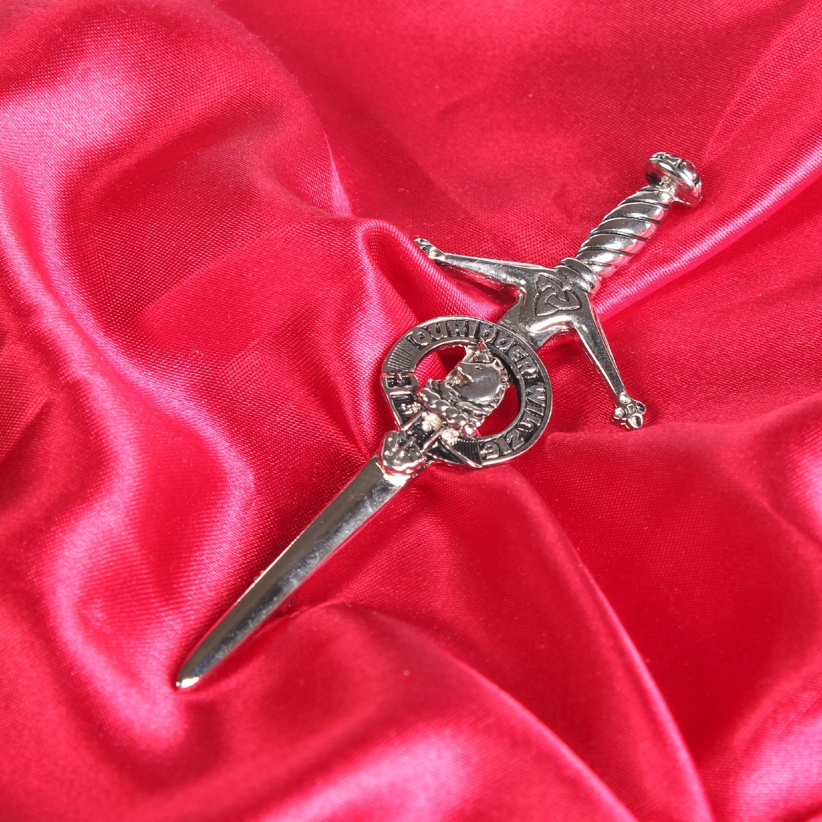 Stewart of Appin Clan Badge, Kilt Pin, Lapel Pin, Cufflinks, Keyring/Key Fob & Gift Set — Fine Pewter by Art Pewter — Made in Scotland (Shiny Finish) - Heritage Of Scotland - Kilt Pin