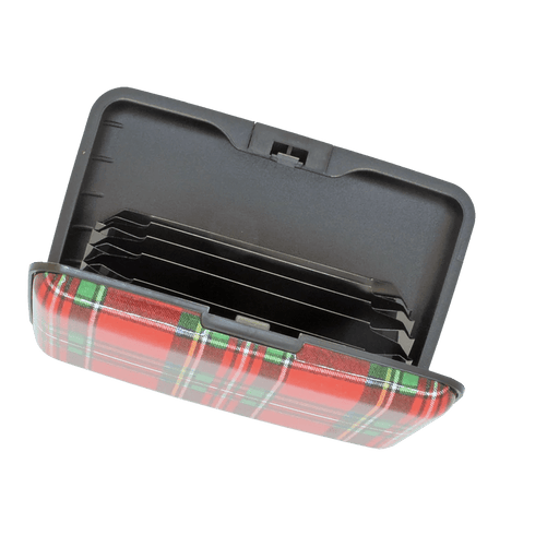 Tartan Bank Card Holder – Compact Scottish Card Wallet for Travel or Everyday Use - Heritage Of Scotland - Red Tartan