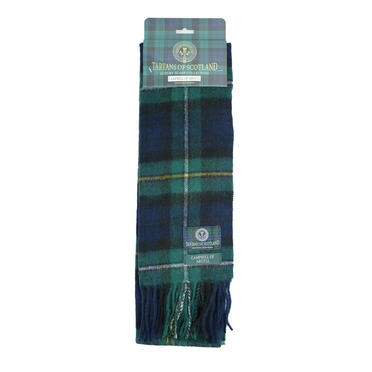 Tartan of Scotland 100% Pure New Wool Clan Scarf - Campbell - Heritage Of Scotland -