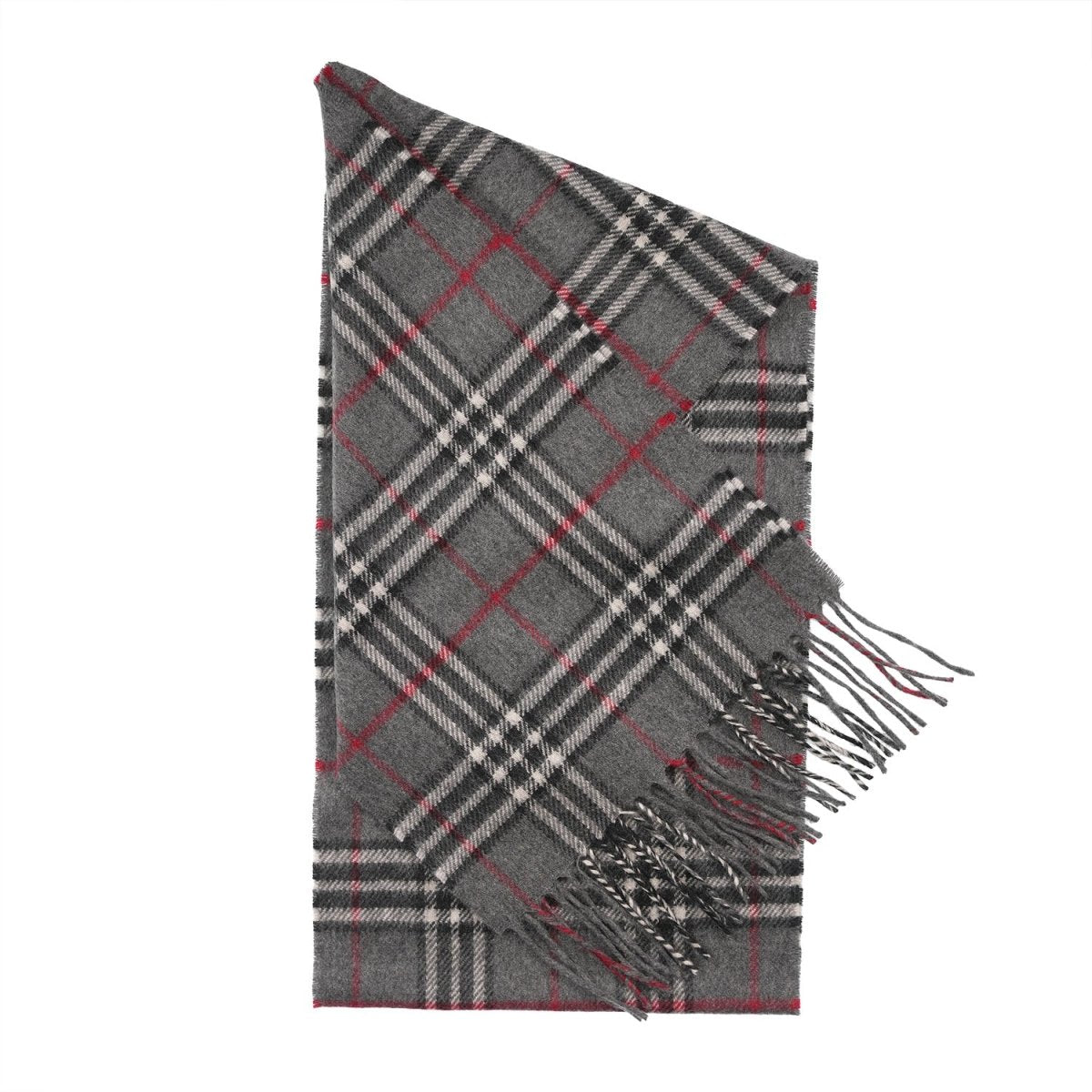 Tartan Weaving Mill 100% Pure Cashmere Scarf - Made in Scotland - Thomson Dark Grey - Heritage Of Scotland -