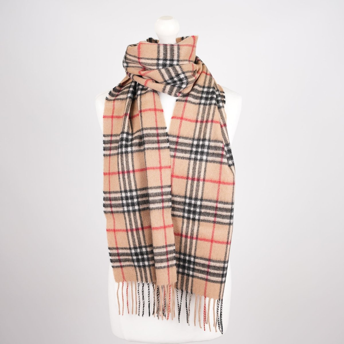 Tartan Weaving Mill 100% Pure Cashmere Scarf - Made in Scotland - Warm Camel Thomson - Heritage Of Scotland -